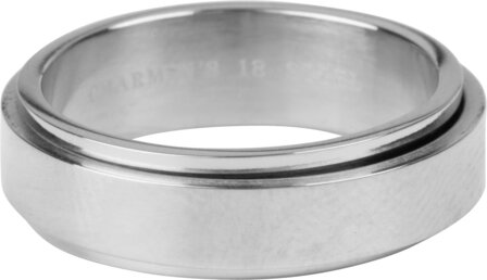 R1068 Turning Anxiety Fidget Ring Shiny Staal