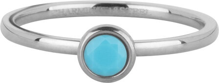 Charmin&#039;s Ring Birthstone December Turkoois Kristal Staal Iconic R1607