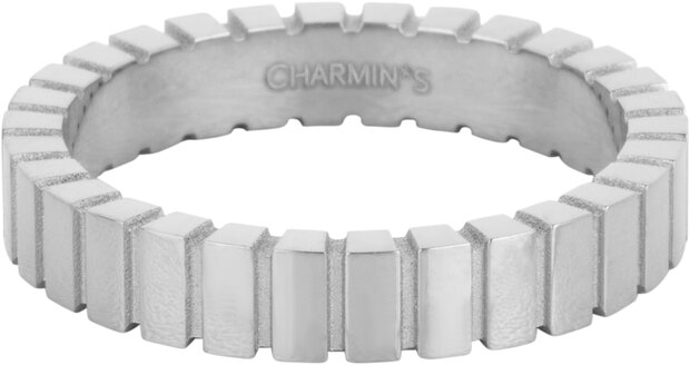 Charmin's Ring met Geslepen Rechthoekjes en Matte Details R1545 – Modern en Architectonisch