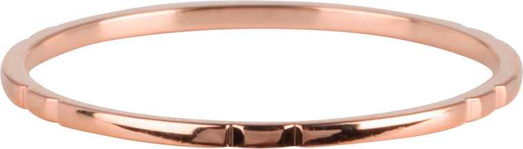 Charmin’s roségoudkleurige stapelring R810 Small Basics 6 engravings rosé-goldplated staal