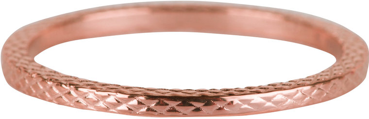 Charmin’s roségoudkleurige stapelring R327 Snake rosé-goldplated staal