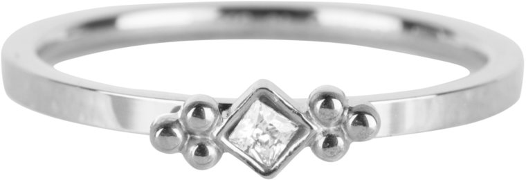 R615 Royal Square Shiny Steel Crystal CZ