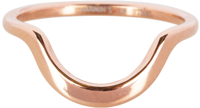 R554 Half Moon Plain Rose Gold Steel