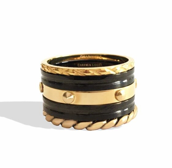 Ring R358 Black 'Matt and Shiny'