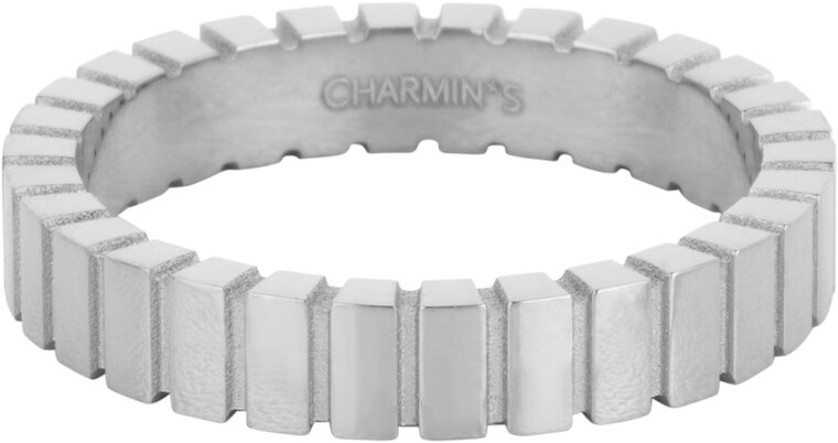 Charmin's Ring met Geslepen Rechthoekjes en Matte Details R1545 – Modern en Architectonisch